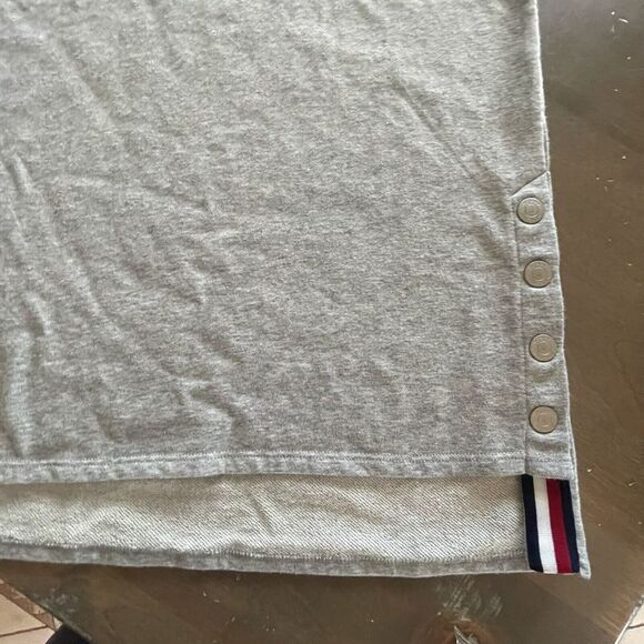 Tommy Hilfiger Girls Flag Stripe Logo Graphic Sweat Shirt Hoodie Dress Sz 8/10 M - Picture 12 of 12